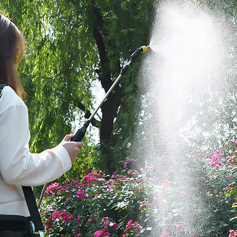 SPRAYMATE Pro Pulverizador a Batería | Botella de Spray de 5 L para Hombro | Carga USB & Boquilla Ajustable | Para Jardín, Limpieza & Control de Malezas