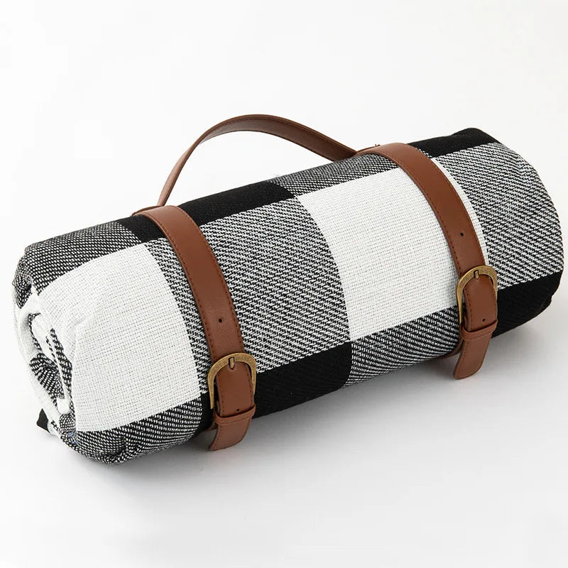 Manta de picnic impermeable con correa de cuero | Brehn