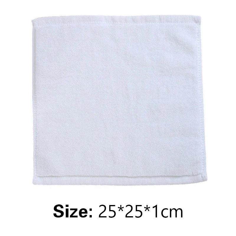 10 Piezas Toalla de Mano de Algodón Suave Blanca Hotel