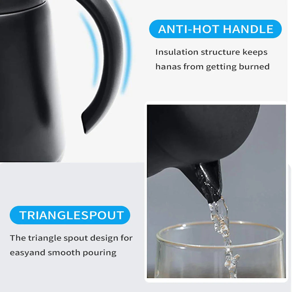 ThermoBrew Jarra Térmica | Acero Inoxidable 304 | Doble Pared & Aislada al Vacío | 6h Caliente / 12h Fría | 0,5 L