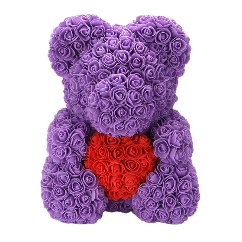 Osito de Peluche con Rosas Artificiales