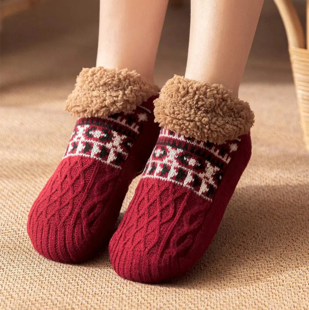 SNOWSOFT – Calcetines de casa de terciopelo grueso para dormir y comodidad interior acogedora