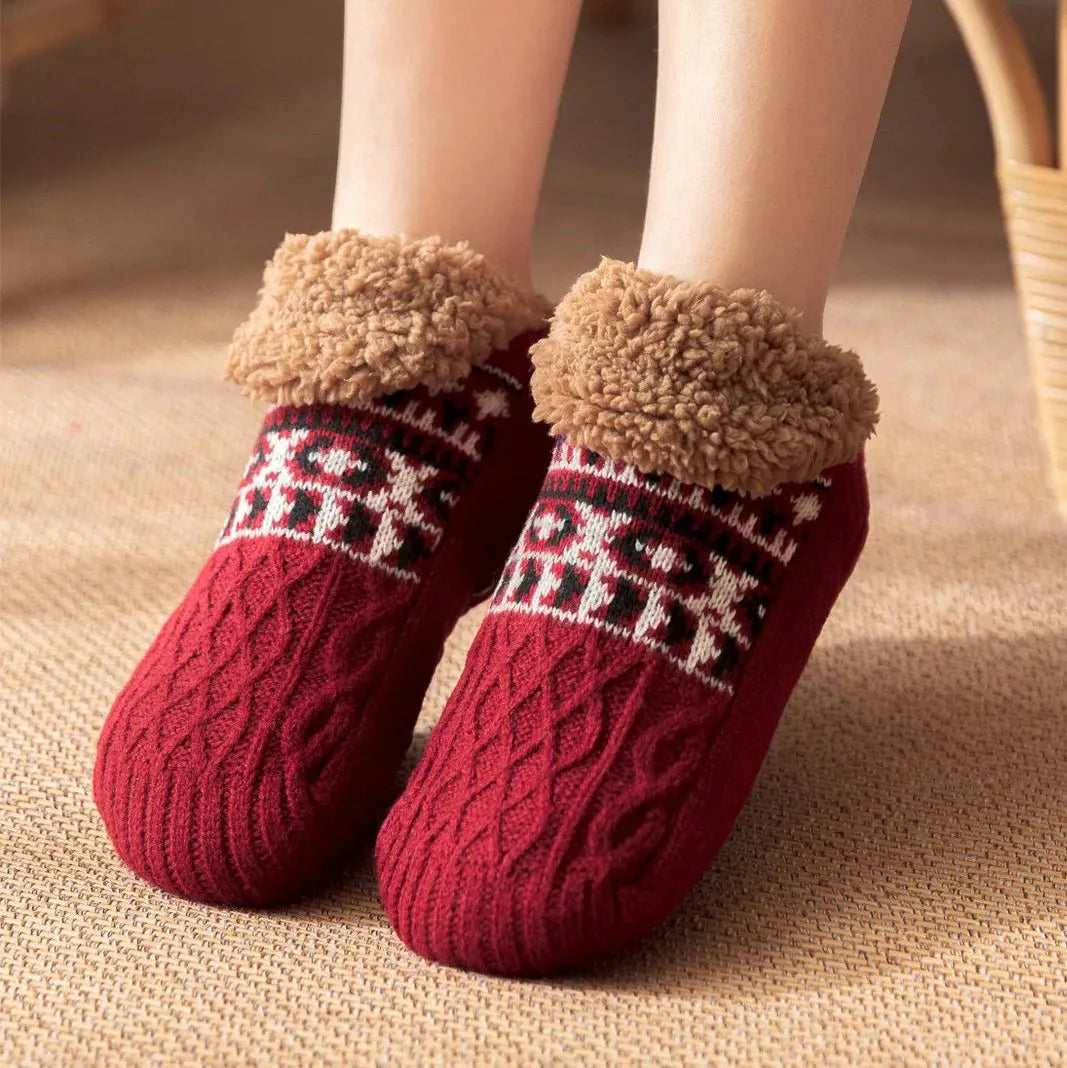 SNOWSOFT – Calcetines de casa de terciopelo grueso para dormir y comodidad interior acogedora