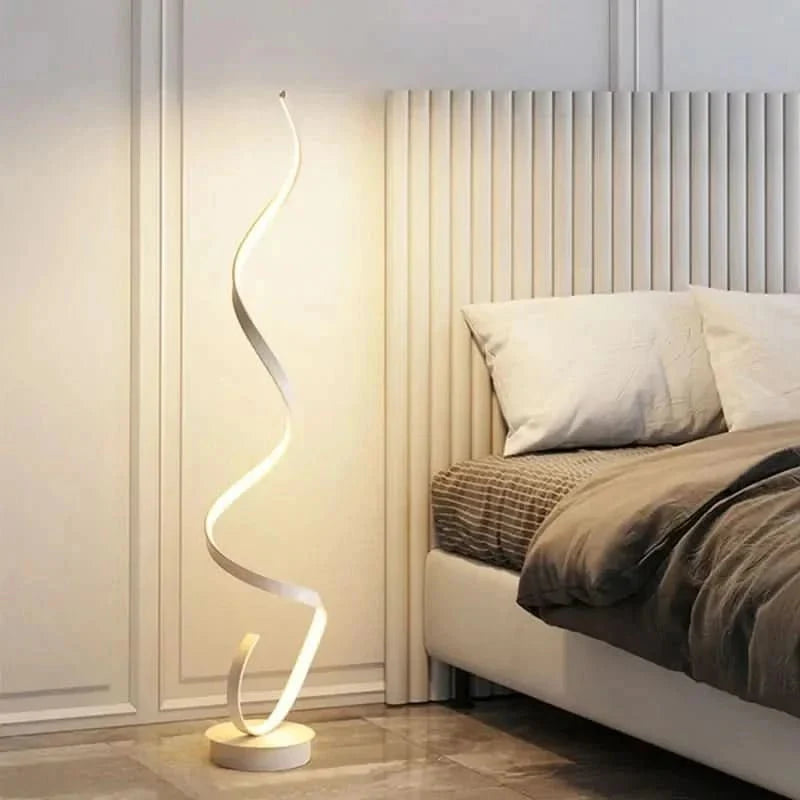Lámpara de pie LED Espiral Estambul, Iluminación de Ahorro Energético, Diseño Elegante