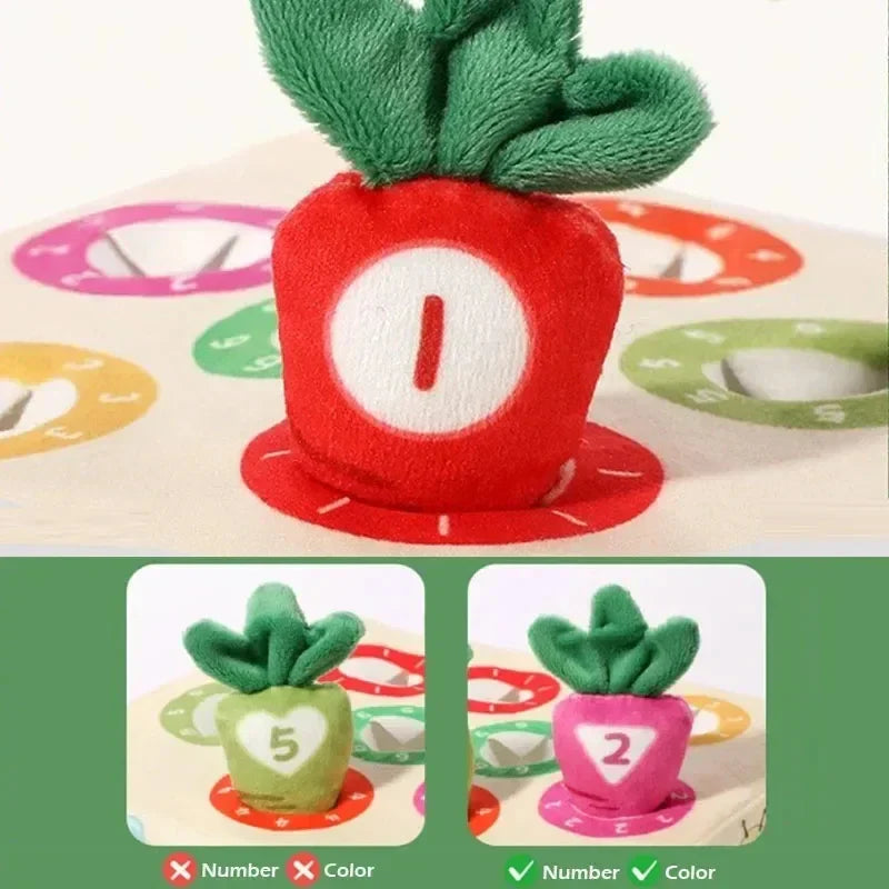Juguete Montessori Zanahoria de Arrastre para Bebés | Educativo Sensorial
