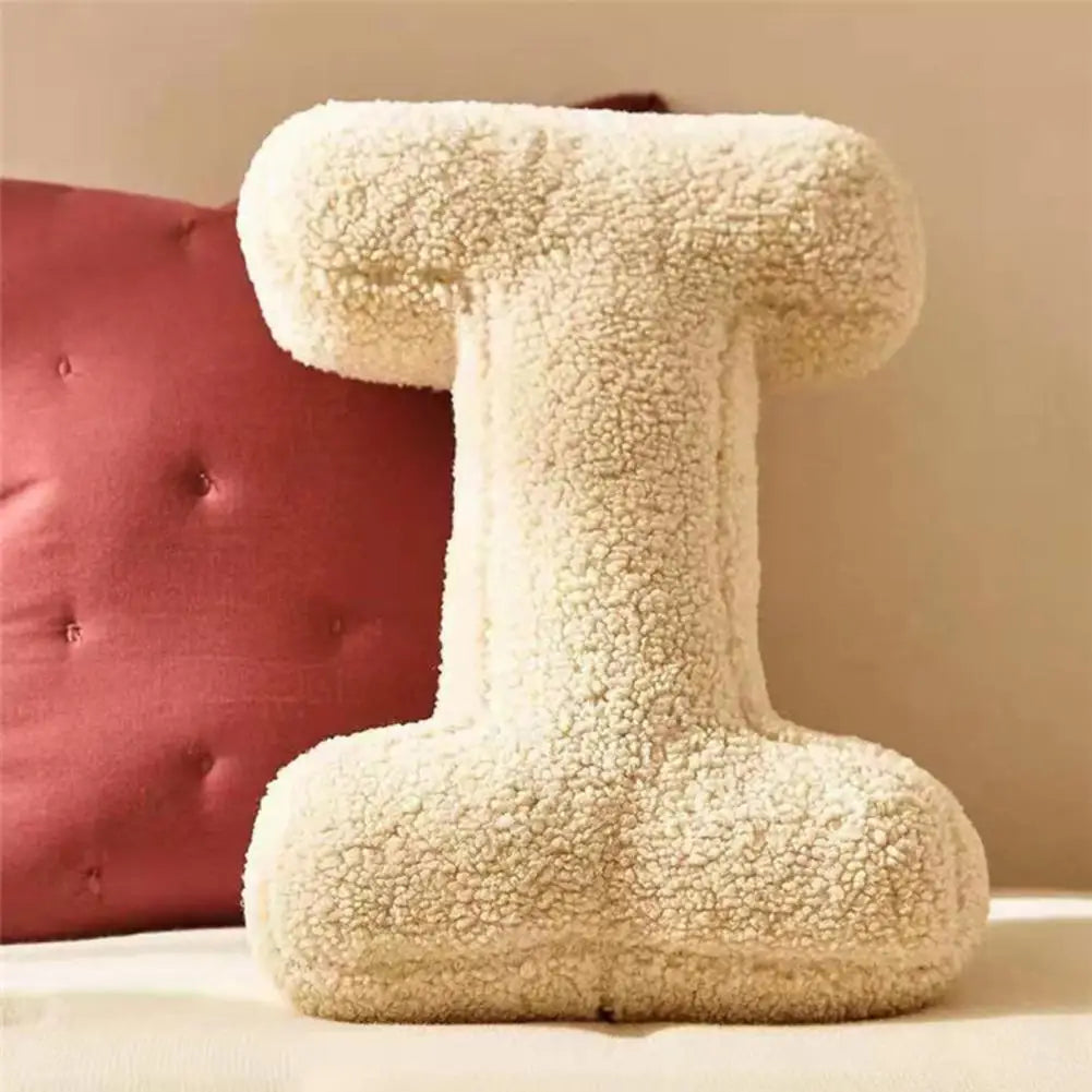 Cojín Decorativo de Alfabeto con Estructura de Terciopelo para el Hogar