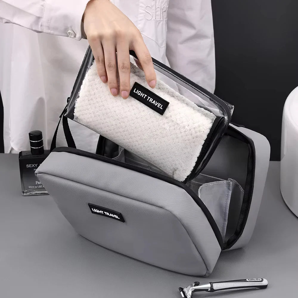 Packvard Neceser de Hombre para Viaje | 24×16×11 cm | Resistente al Agua y a los Desgarros | Con Asa y Gran Capacidad de Almacenamiento