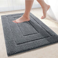 Alfombra de baño de microfibra antideslizante – Alfombra de baño de doble capa | Absorbente y suave | Alfombra de confort | Brehn