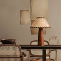ZenWood | Lámpara de mesa LED de madera en estilo Wabi-Sabi de estilo japonés