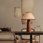ZenWood | Lámpara de mesa LED de madera en estilo Wabi-Sabi de estilo japonés