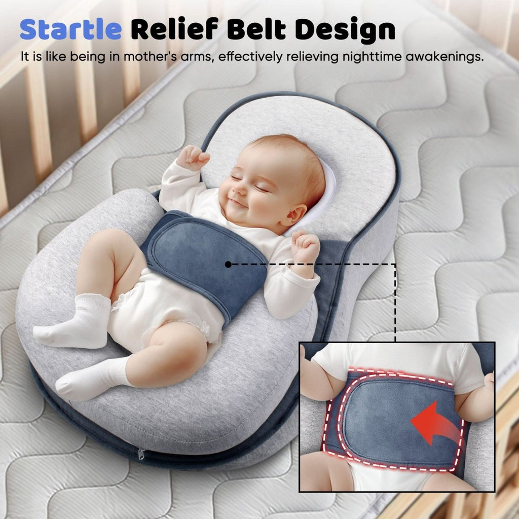 NESTLENAP Almohada para Bebés – Almohada Ergonómica para un Sueño Seguro de los Bebés