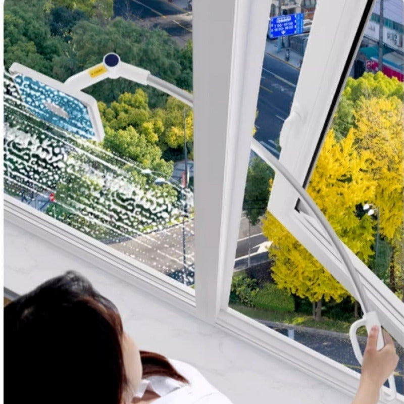 Cepillo de Limpieza de Ventanas de Doble Cara con Mango Largo