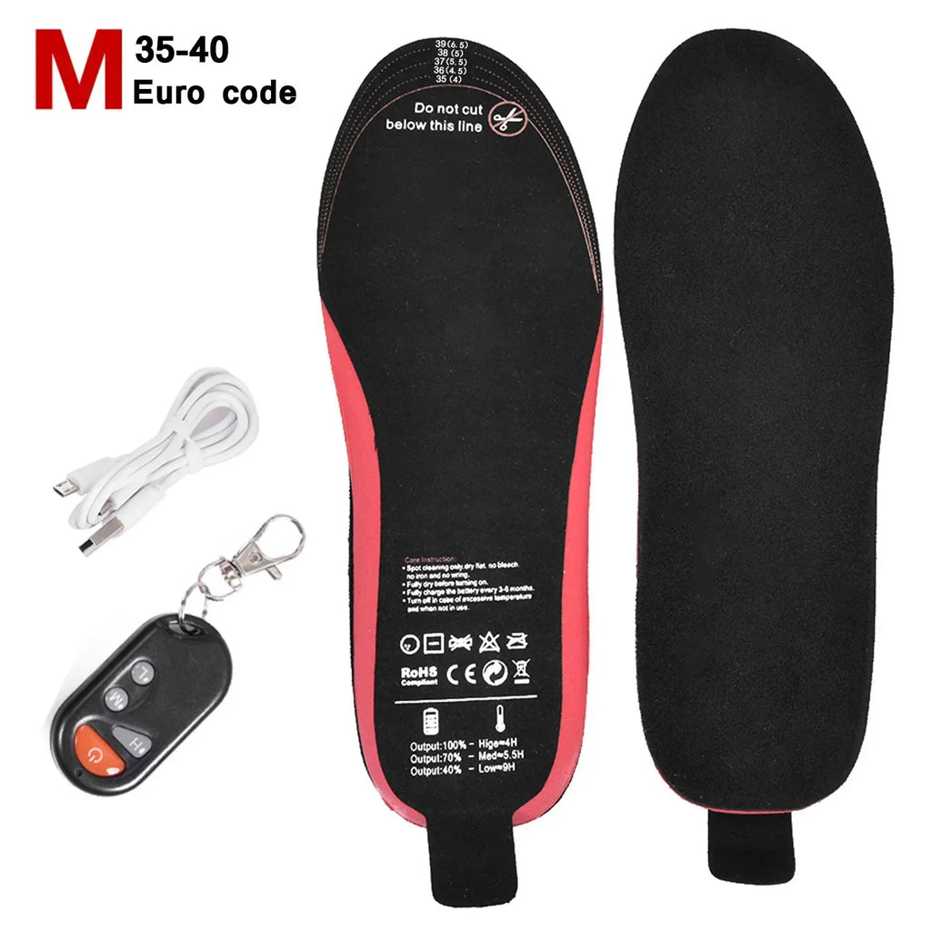 Plantillas Calefaccion WarmStep Pro | Recargables con Control Remoto | 3 Niveles de Calor | Recortables | Calentadores de Pies Eléctricos para Invierno y Exterior