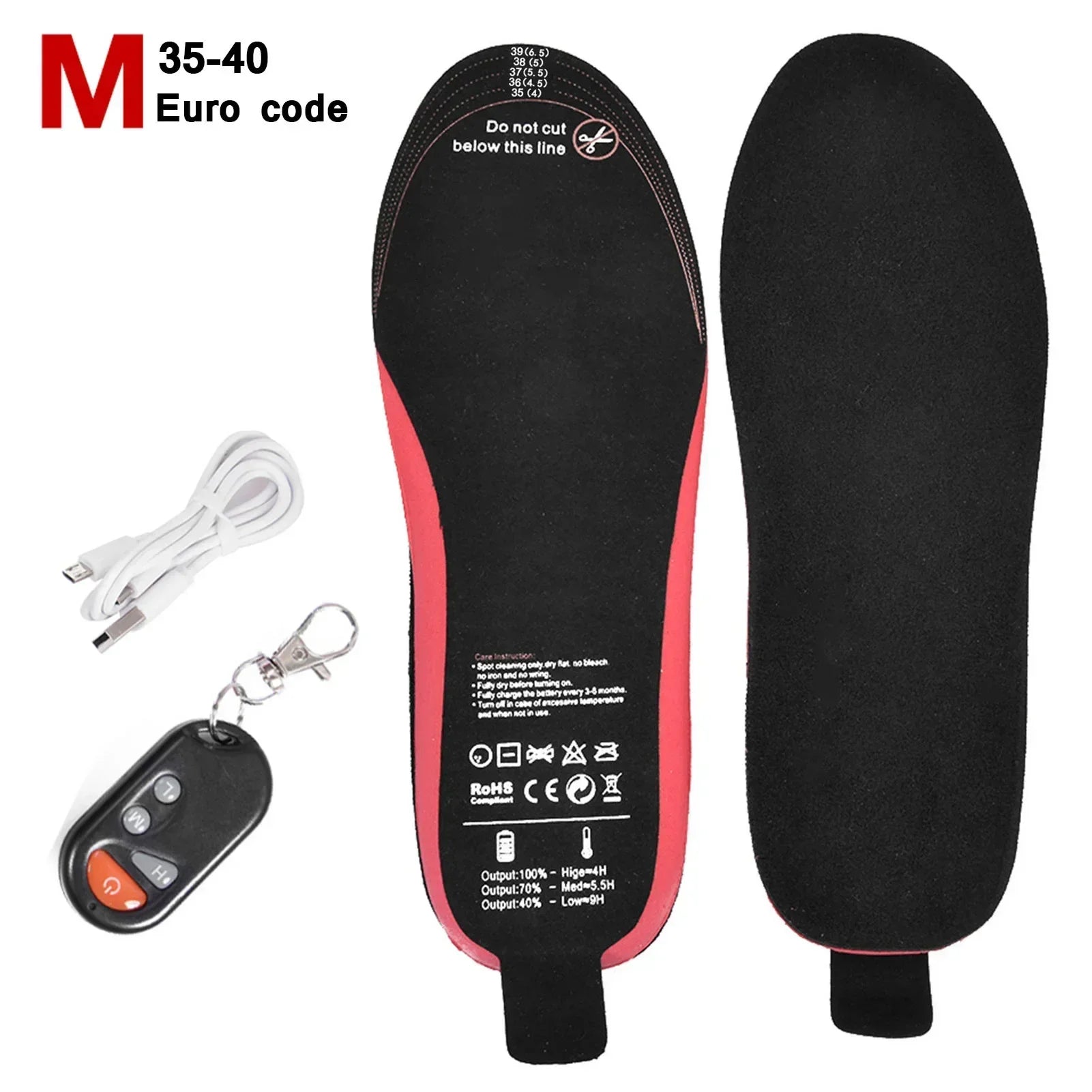 Plantillas Calefaccion WarmStep Pro | Recargables con Control Remoto | 3 Niveles de Calor | Recortables | Calentadores de Pies Eléctricos para Invierno y Exterior