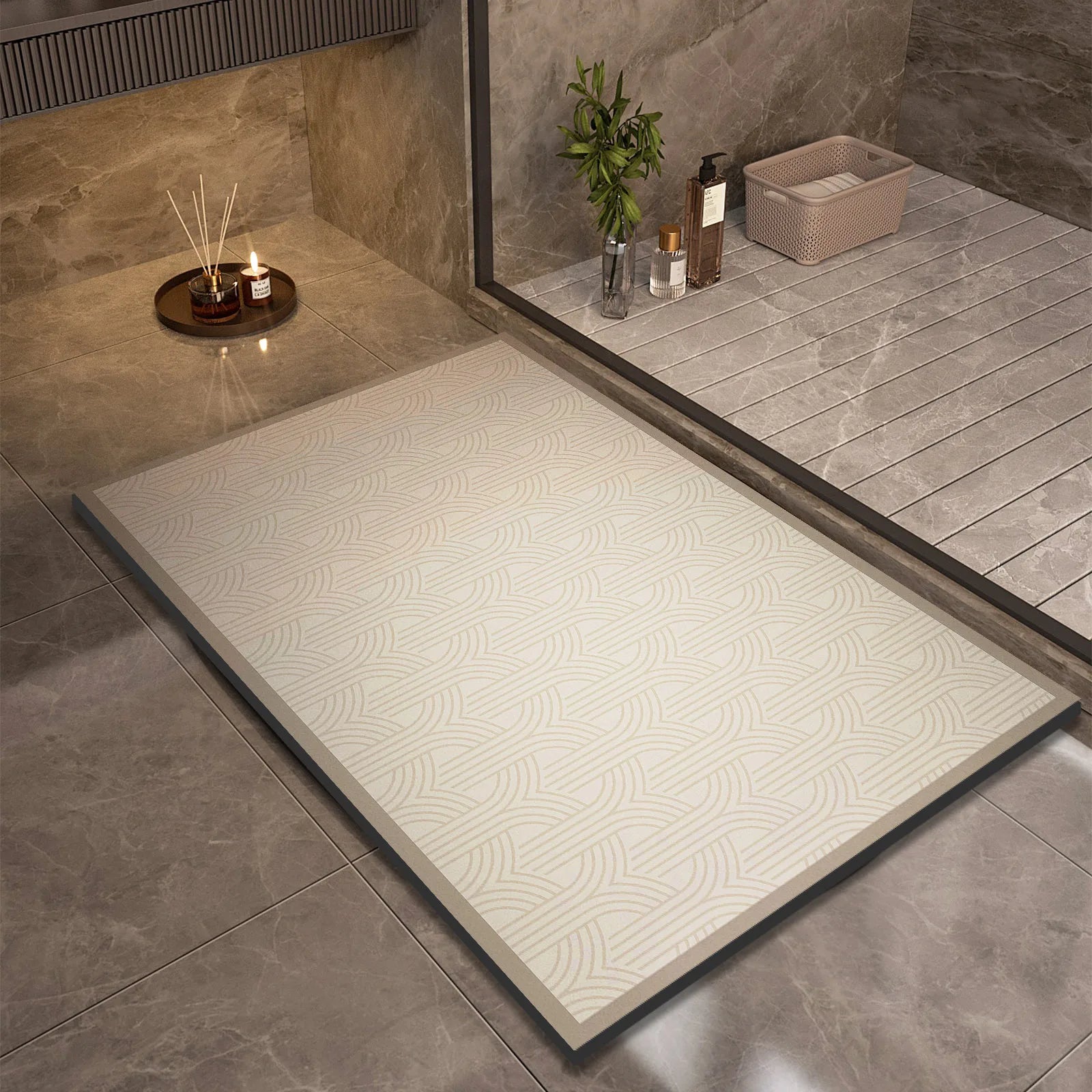 Kalsten | Alfombra de baño superabsorbente antideslizante, rápida de secar