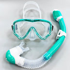 AquaJuni Máscara de Buceo para Niños con Snorkel | Antivaho & a Prueba de Fugas | Vidrio Templado & Silicona | Para Niños y Niñas de 7 a 15 Años