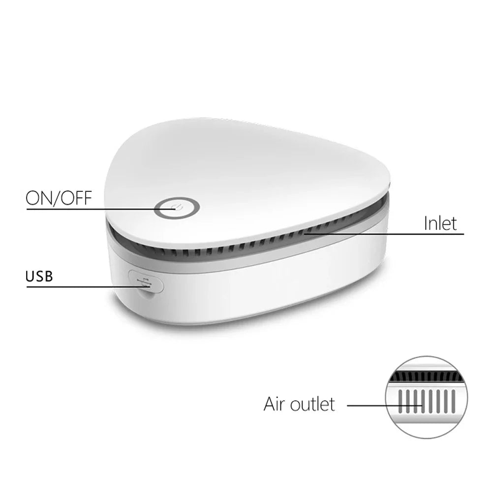 Generador de Ozono Mini PureZone | Purificador y Esterilizador de Aire | Portátil y Recargable por USB | Para Refrigerador, Auto y Armario