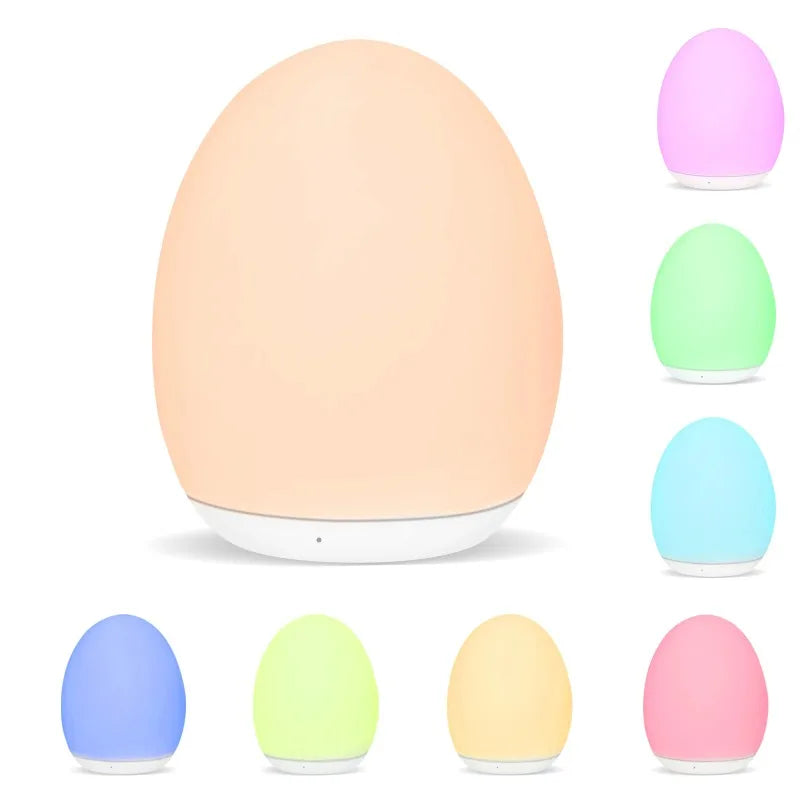 Lumiboo Lámpara Nocturna | RGB y Blanco Cálido | Control Táctil | 100h de Batería | 12 × 10 cm | Habitación de Bebés y Niños