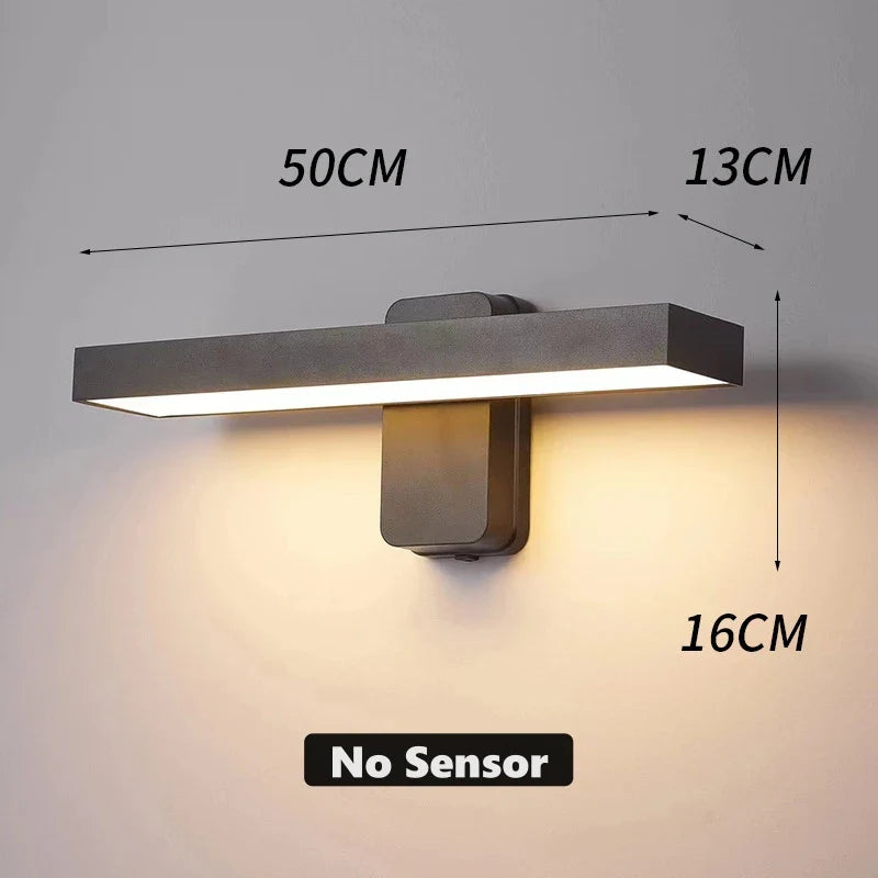 Luz de pared exterior LED VarioLux | Sensor de movimiento & IP65 | Giratoria | 30–50 cm