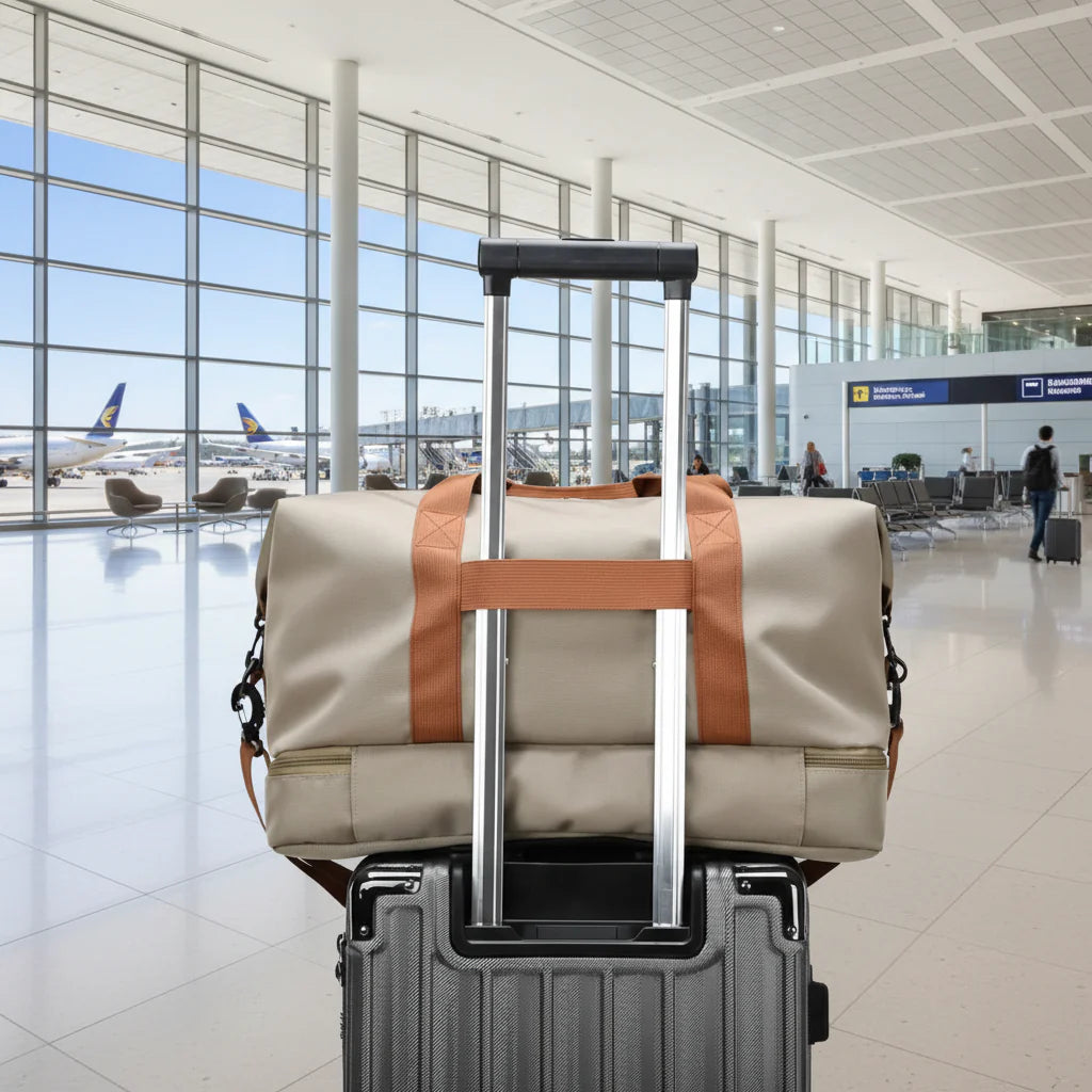 FITVOYAGE – Bolsa de deporte con compartimento para zapatos y compartimento húmedo