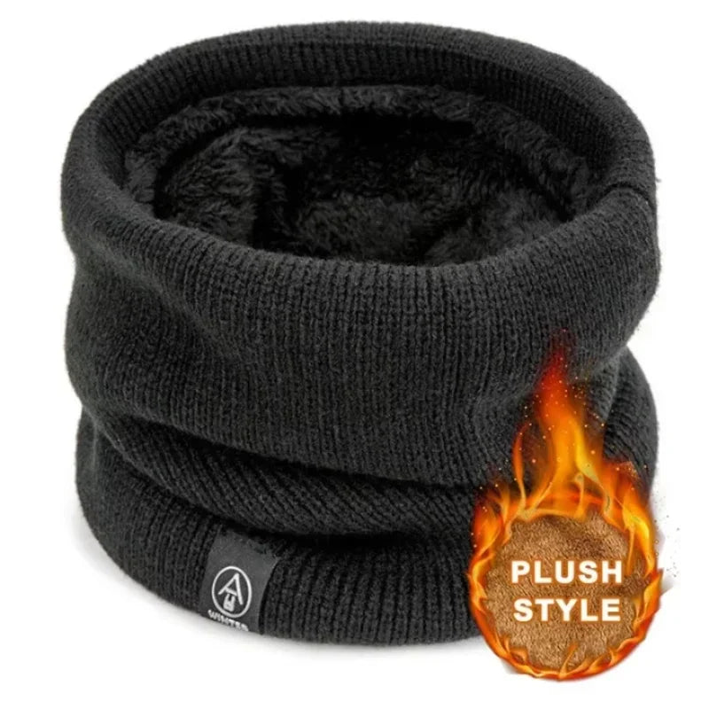 ThermoKnit Pro | Bufanda tubular térmica con forro de felpa | A prueba de viento y transpirable | Protector de cuello multifuncional ajustable para hombres y mujeres