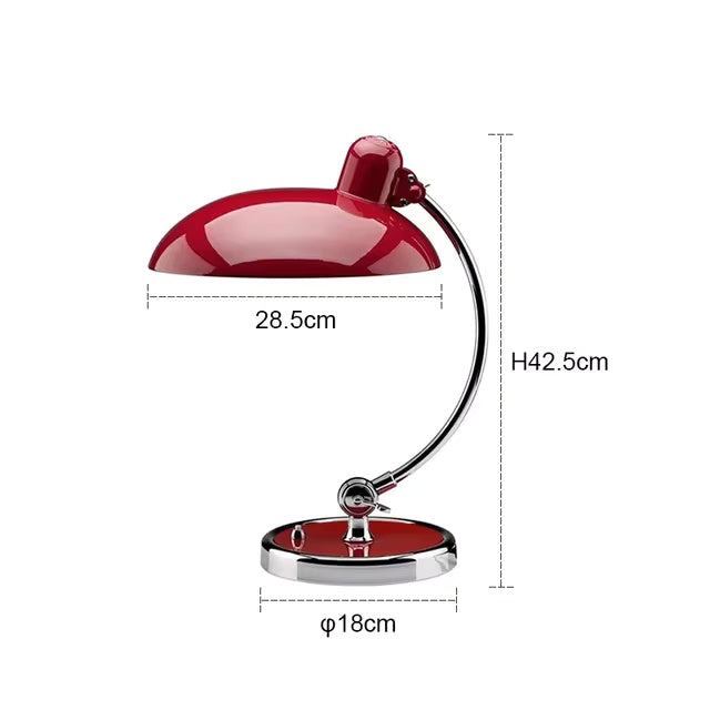 Lámpara de mesa con elegante arco de hierro