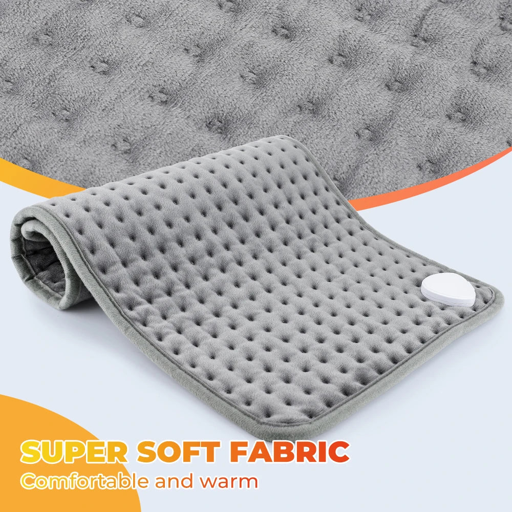 CosiTherm Almohadilla térmica | 9 niveles de temperatura y 4 opciones de temporizador | Microfleece súper suave | 58×29 cm