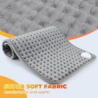 CosiTherm Almohadilla térmica | 9 niveles de temperatura y 4 opciones de temporizador | Microfleece súper suave | 58×29 cm