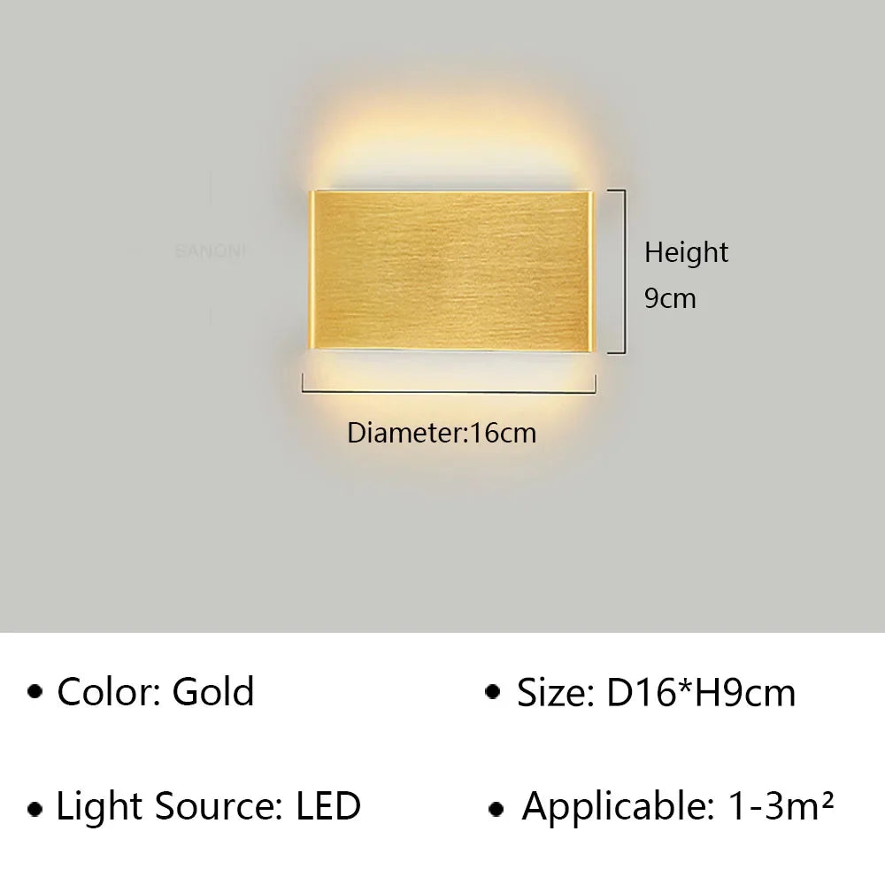 LumiEra Moderne LED-Aplique | Diseño Elegante | Luz Cálida para Dormitorio, Pasillo y Baño