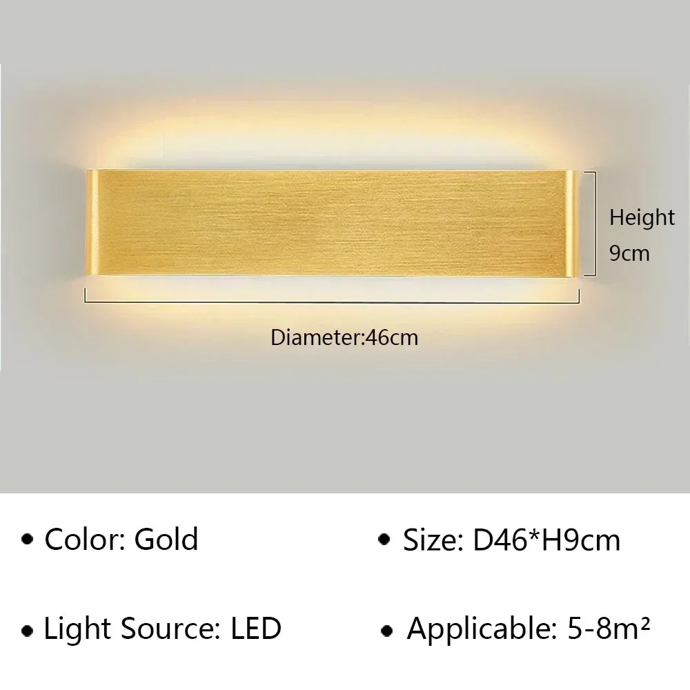 LumiEra Moderne LED-Aplique | Diseño Elegante | Luz Cálida para Dormitorio, Pasillo y Baño