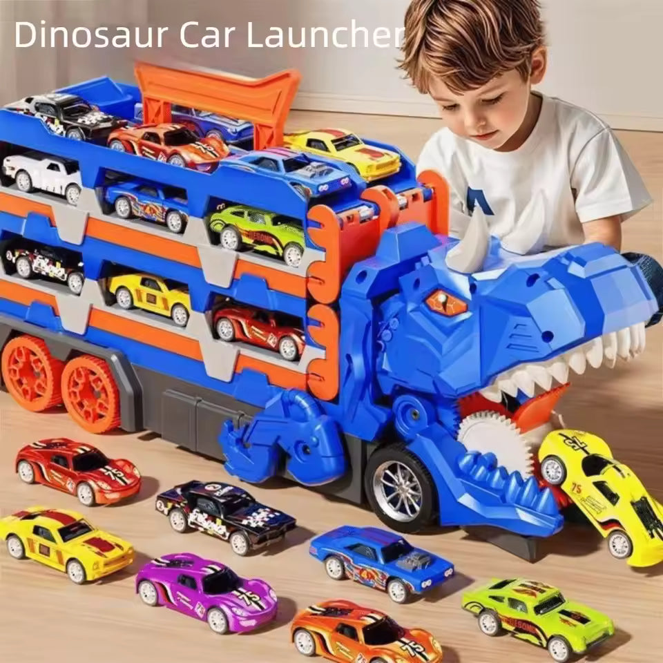 DinoRacer Set de Juego - Aventura de Carrera de Dinosaurios Transformable