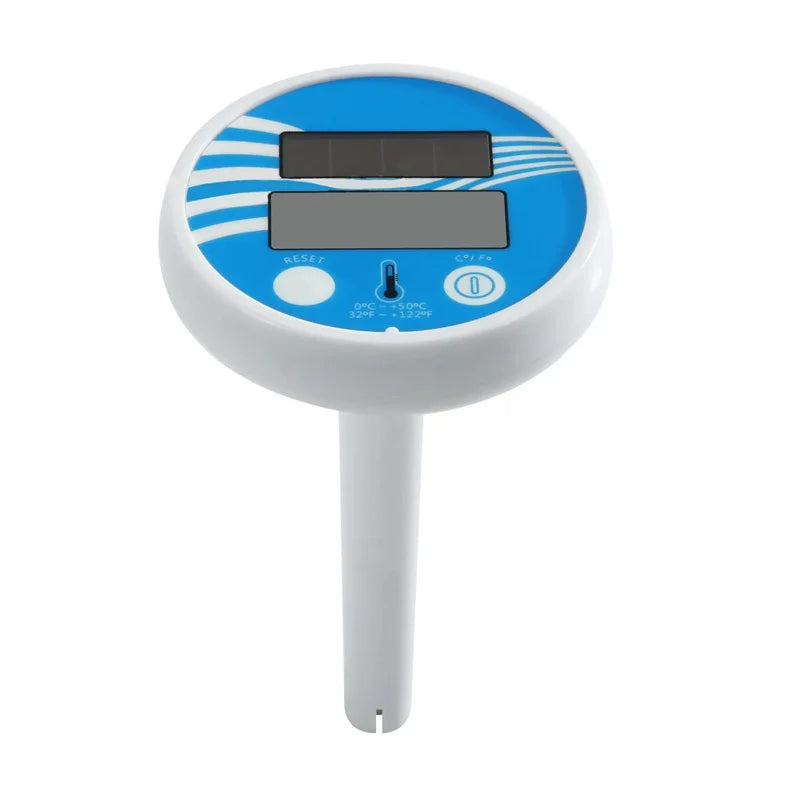 Termómetro de piscina THERMAFLOAT | Termómetro de agua flotante para piscina y jacuzzi | Pantalla de temperatura 0–50 °C | Irrompible y resistente a la intemperie