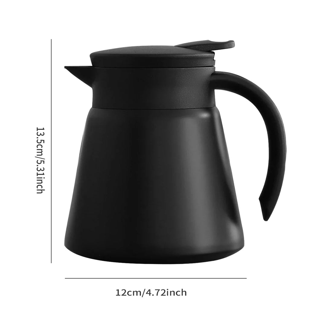 ThermoBrew Jarra Térmica | Acero Inoxidable 304 | Doble Pared & Aislada al Vacío | 6h Caliente / 12h Fría | 0,5 L