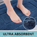Alfombra de baño de microfibra antideslizante – Alfombra de baño de doble capa | Absorbente y suave | Alfombra de confort