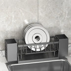 Organizador de Fregadero Ordinaqua | Autodrenante | Soporte para Esponja, Jabón y Paños | Extensible e Higiénico | Plástico ABS