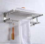 Estante de Acero Inoxidable – Soporte para Toallas de Diseño Moderno y Organizado