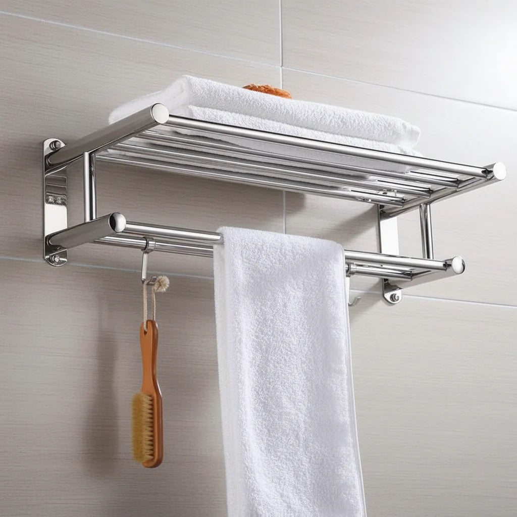 STEELRACK – Soporte de Toalla de Acero Inoxidable Ahorra Espacio y Elegante