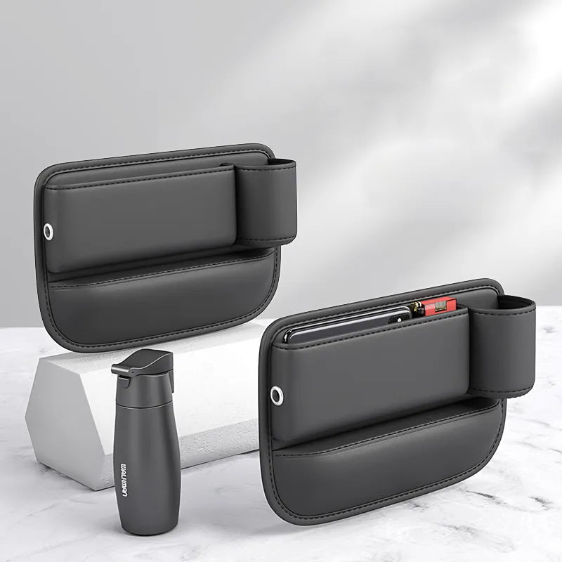 Kalsten | Organizador de Consola de Cuero Universal para el Espacio entre Asientos del Coche