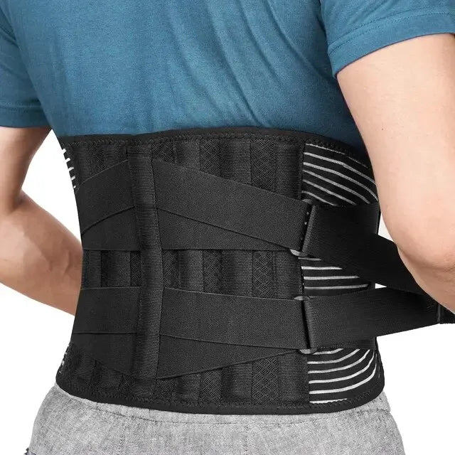 Cinturón de Soporte Lumbar OrthoFlexa | Soporte Lumbar de 360° con Aluminio Memoria y Resortes de Acero | Transpirable e Invisible Bajo la Ropa