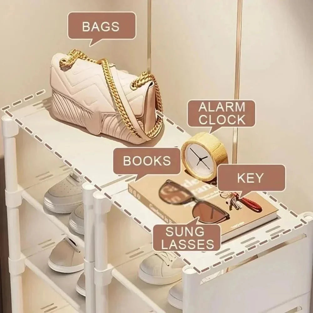 SPACERACK – Estante para zapatos que ahorra espacio para esquinas y espacios pequeños