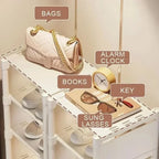 Skanto | ESTANTE PARA ZAPATOS SHOECORNER – Estante de zapatos estable para esquinas – Organización ahorradora de espacio con estilo