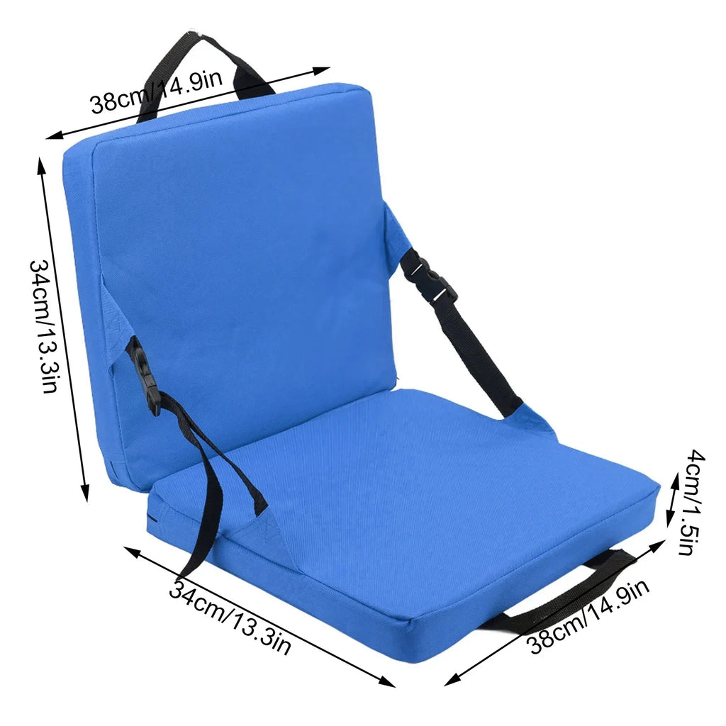 Silla plegable SITPURE con respaldo | Cojín de asiento acolchado | Compacta y cómoda para estadio, playa y parque