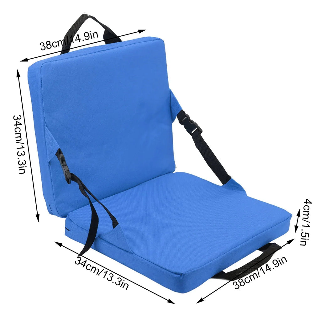 BowLift | Silla plegable SITPURE con respaldo | Cojín de asiento acolchado | Compacta y cómoda para estadio, playa y parque