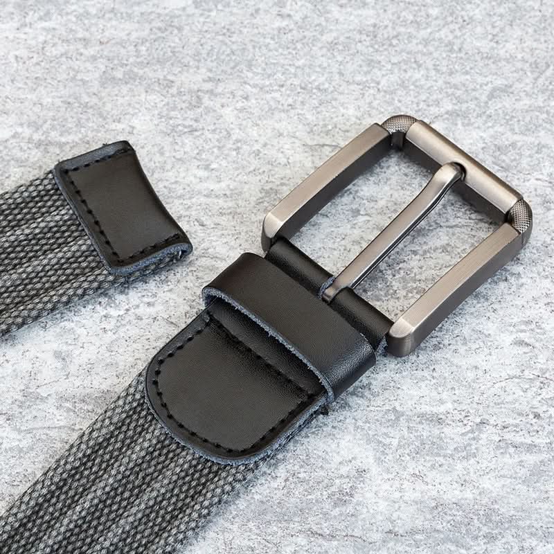 Lisslune | Cinturón de Lona para Hombre – Banda Ajustable Casual a Rayas