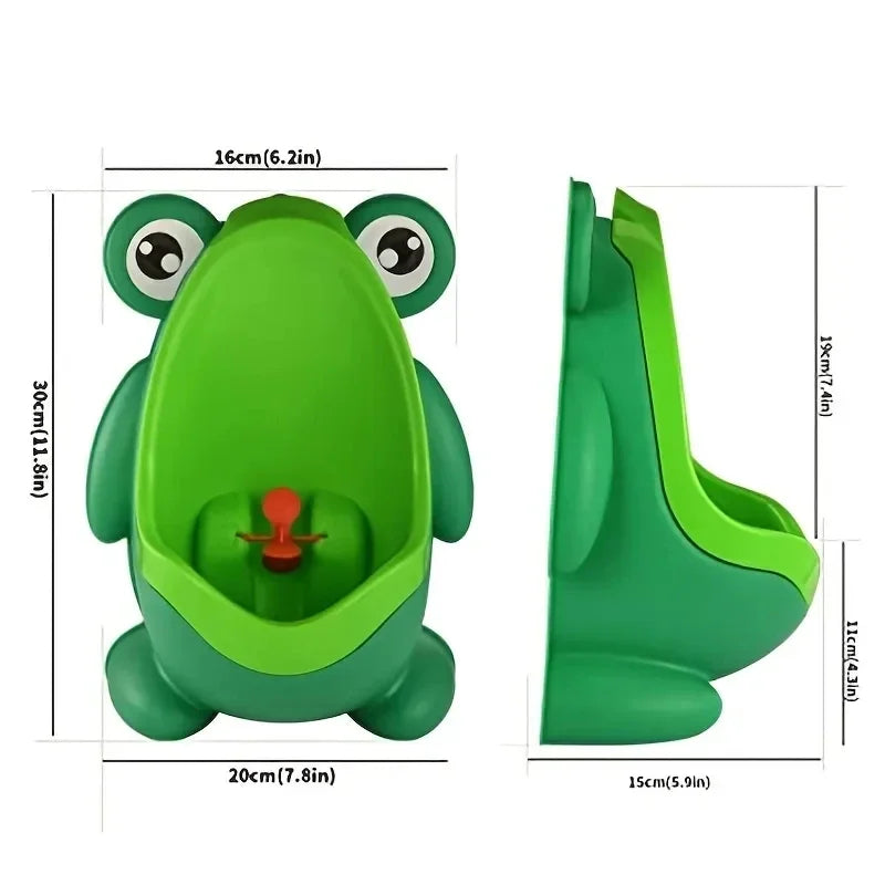 Orinal de rana para niños pequeños – Entrenamiento para ir al baño para niños de 1 a 3 años | Con dispositivo de objetivo y ventosas | Brehn
