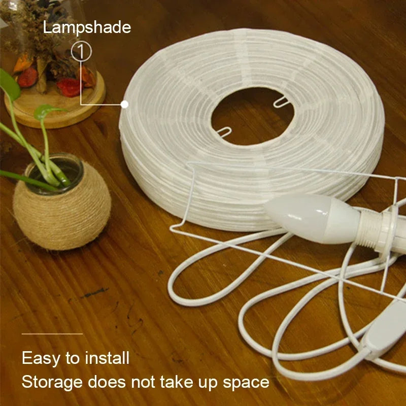 HIKARI – Lámpara de mesa LED japonesa de papel de arroz, 21 × 23 cm, decorativa y elegante