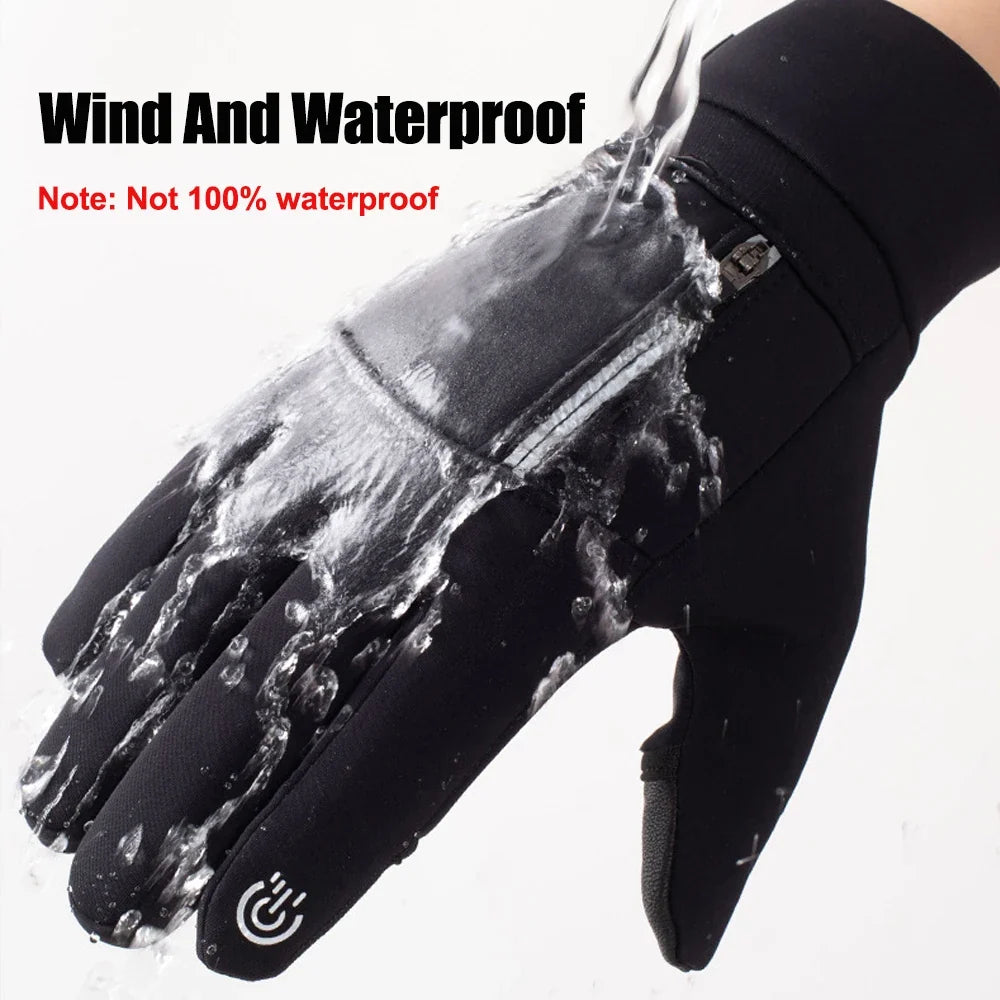 FrostGrip | Guantes de invierno con puntas de dedos plegables | Impermeables, a prueba de viento y compatibles con pantallas táctiles | M–XL
