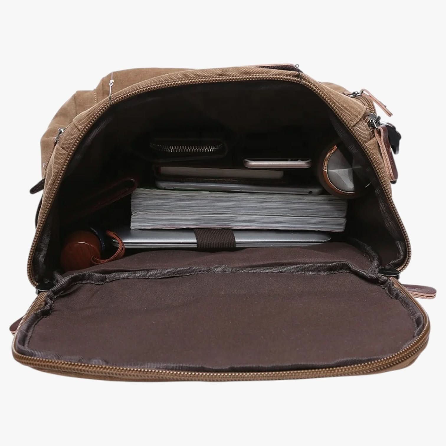 VINTAGECANVAS Sac à dos – Élégant & Fonctionnel avec compartiment pour ordinateur portable pour le quotidien & les aventures