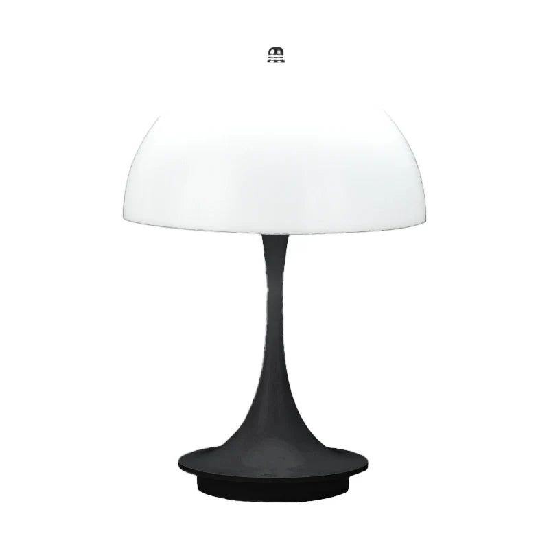 Lámpara de mesa en forma de hongo de estilo nórdico con carga inalámbrica