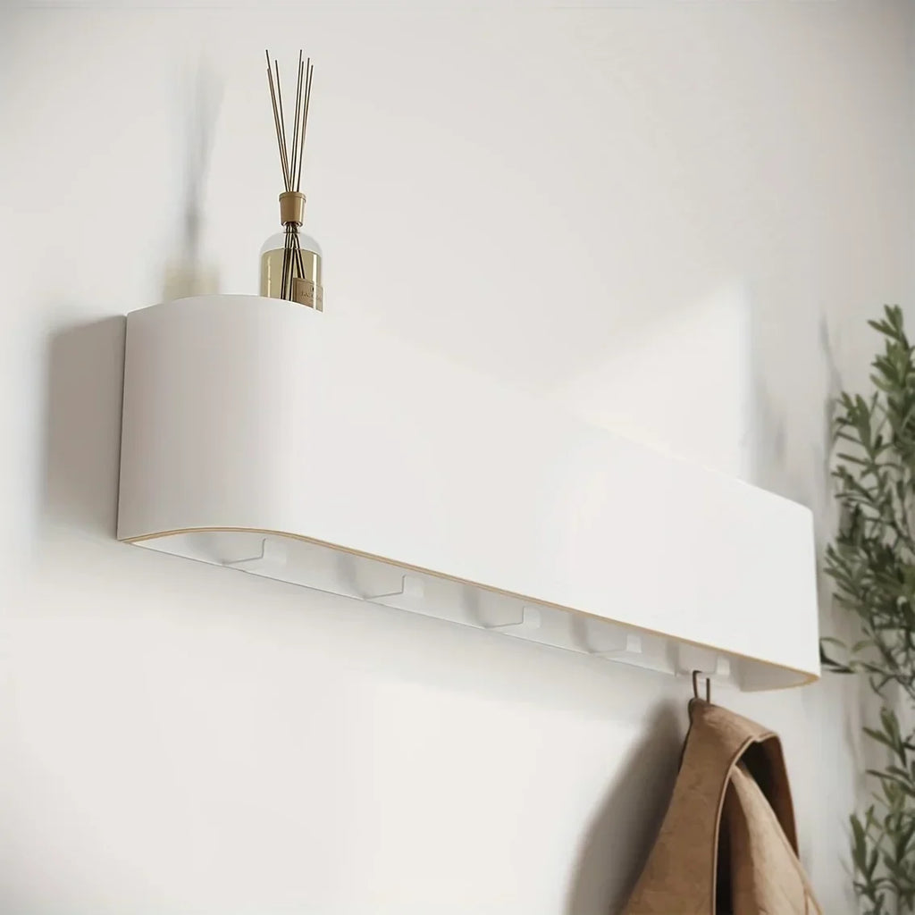NordicHide Rack Perchero de pared con estante y ganchos ocultos Kalsten